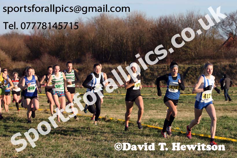 Womens under-17s and under-20s North Eastern Cross Country, 2018 Northern Cross Country Champs., Wrekenton, Gateshead. Photo:  David T. Hewitson/Sports for All Pics